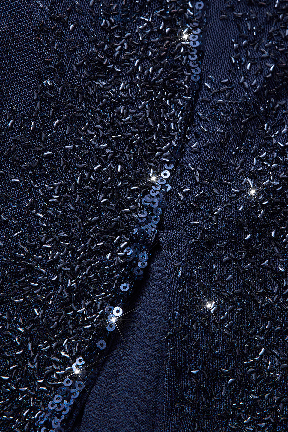 Curveins Plus Size V-Neck Sequin Balloon Sleeve Back-Slit Elegant Evening Maxi Dress