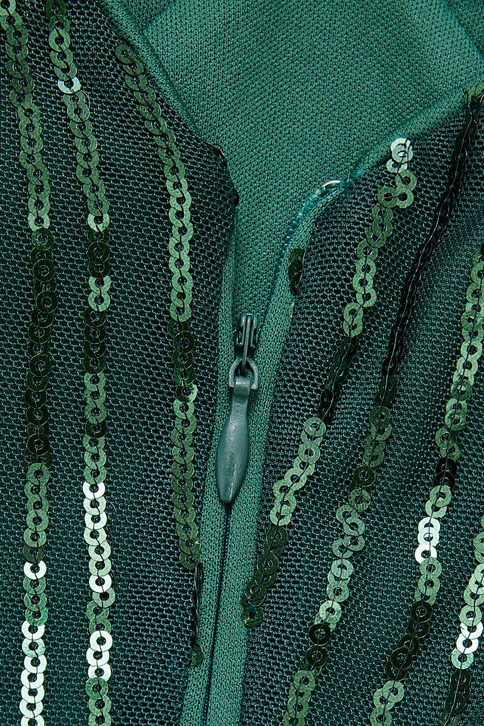 Curveins Plus Size V Neck Long Sleeve Sequin Maxi Dress