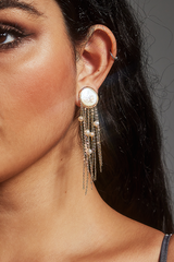 Curveins Pearl Fringe Earrings