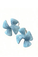 Curveins Spring Gradient Blue Bow Earrings