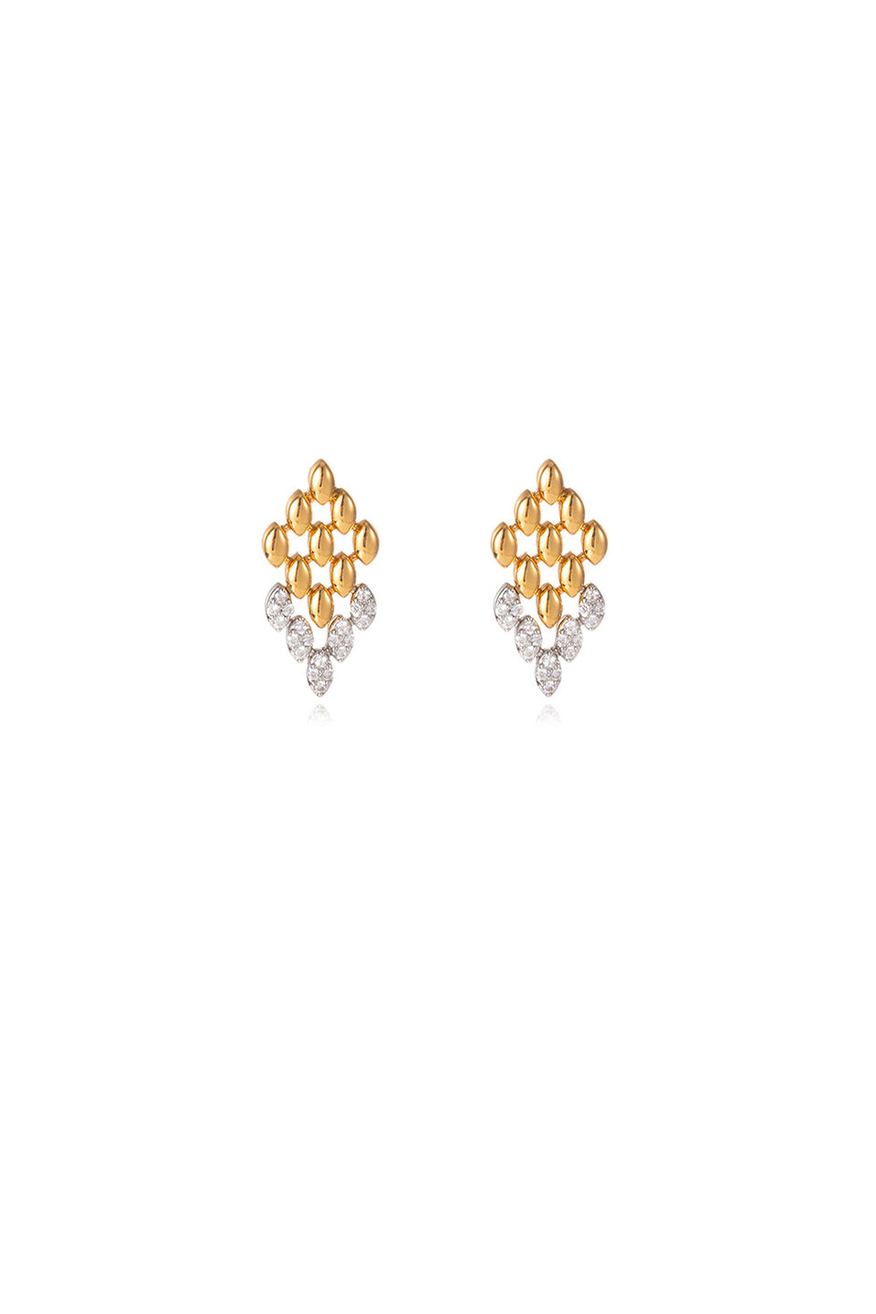 Curveinse Geometric Rhinestone Diamond Shape Statement Earrings