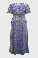 Curveins Plus Size V-Neck Velvet Plain Maxi Dress