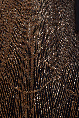 Curveins Plus Size Round Neck Striped Sequin Cape Top Gradient Maxi Dress