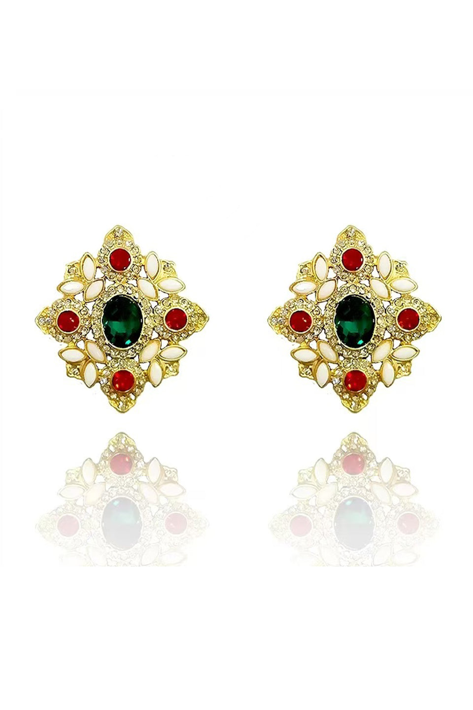 Curveins Vintage Court Diamond-Shaped Earrings