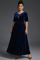 Curveins Plus Size Off-Shoulder One Side Tie Bodycon Maxi Dress