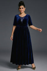 Curveins Plus Size Off-Shoulder One Side Tie Bodycon Maxi Dress