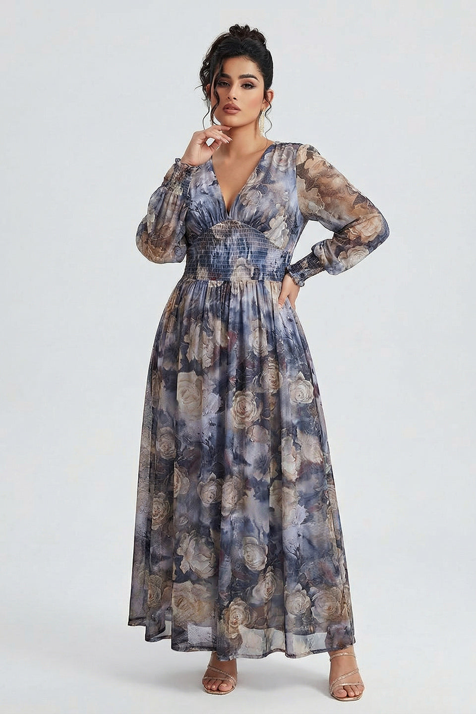 plus size long sleeve maxi dress Amazon.com: RWJ Women's Plus Size Fall Dress Long Sleeve Square Neck Wedding Guest Smocked A Line Boho Flowy Maxi Dresses with Pockets Army Green Floral L : Clothing, Shoes & Jewelry