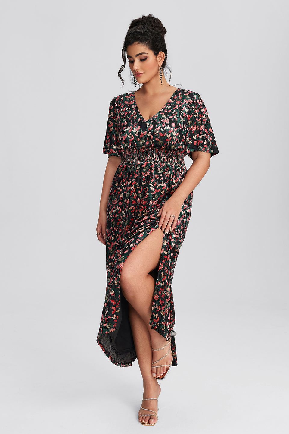 Plus Size Floral Dresses front5