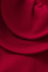 Curveins Plus Size Round-Neck Ruffled Long-Sleeve Elegant Pleated Maxi Dress