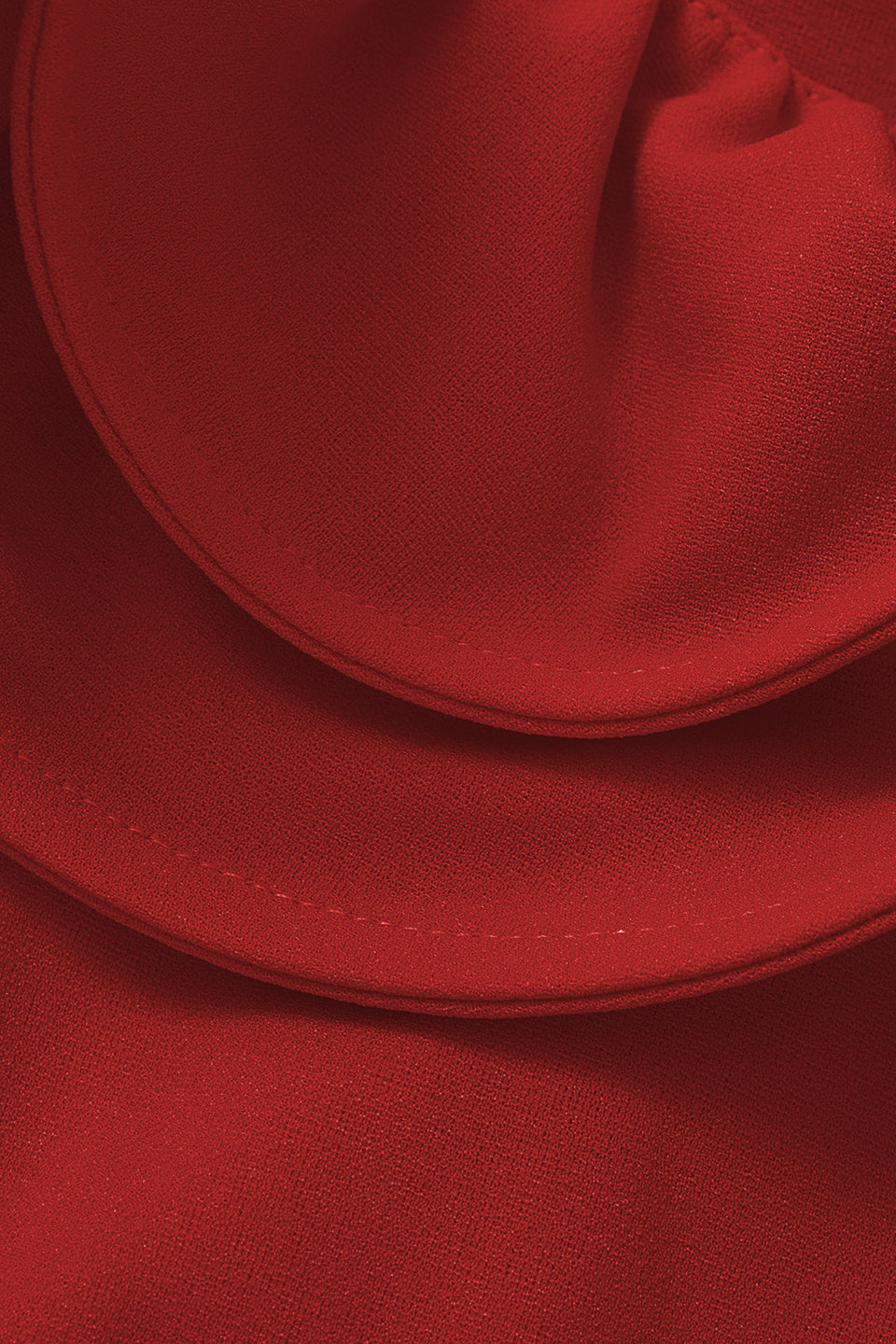Curveins Plus Size Round-Neck Ruffled Long-Sleeve Elegant Pleated Maxi Dress