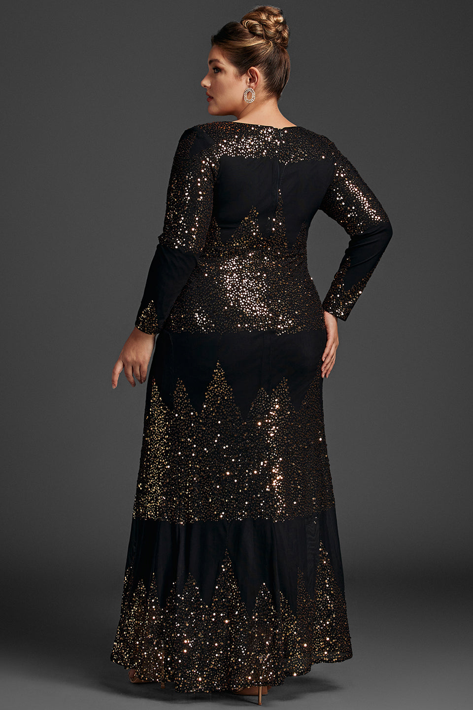 Curveins Plus Size Sequin Maxi Dress