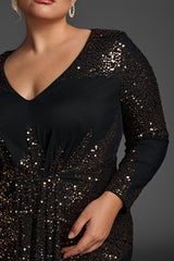 Curveins Plus Size Sequin Maxi Dress