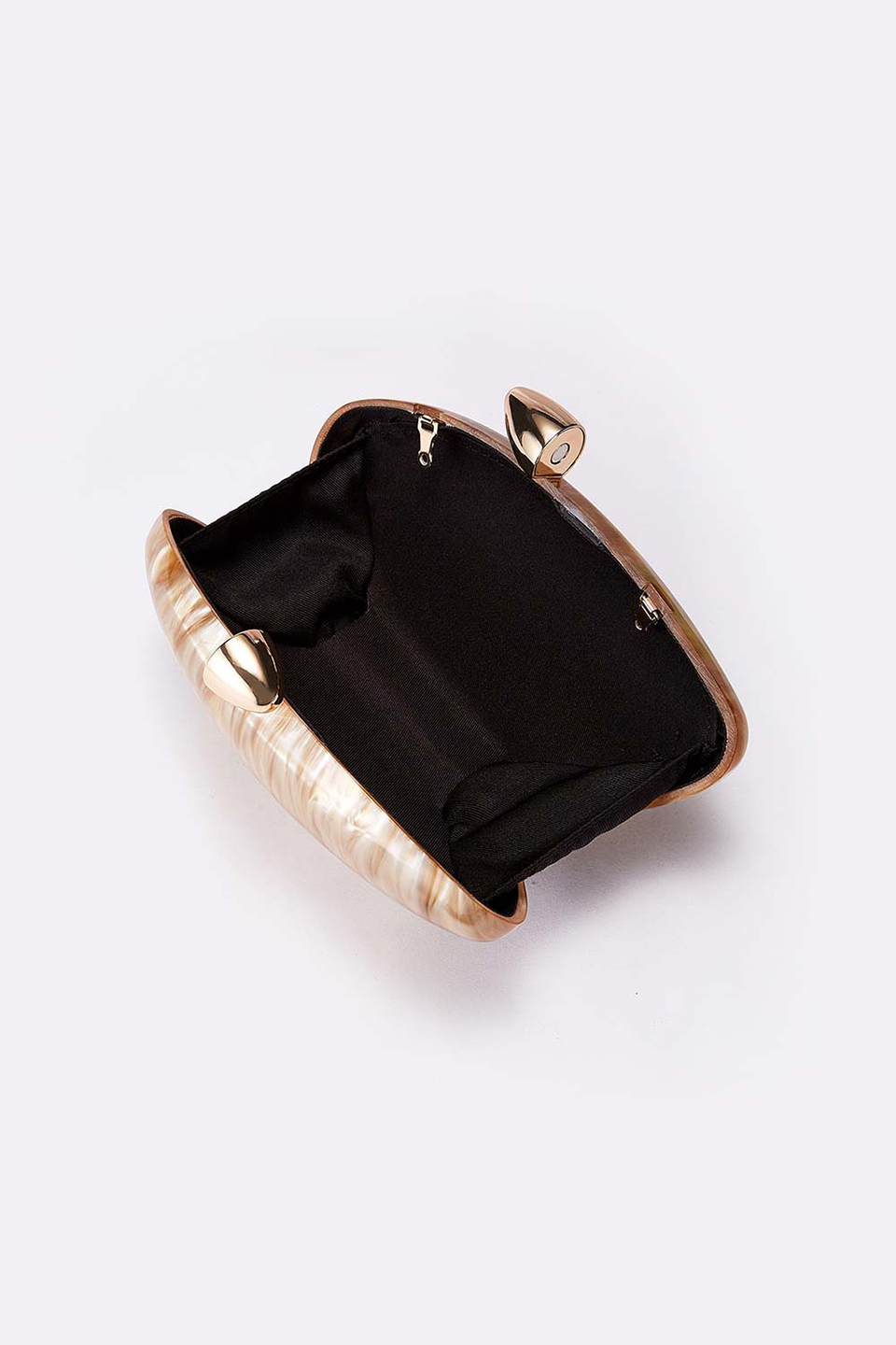 Curveins Trendy Bullet-Shaped Sleek Metallic Finish and Compact Design Evening Bag