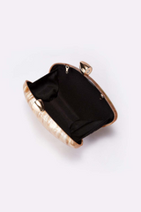 Curveins Trendy Bullet-Shaped Sleek Metallic Finish and Compact Design Evening Bag