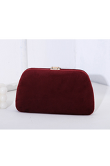Curveins Elegant Velvet Metal Leaf Clutch Chic Compact Design Bag