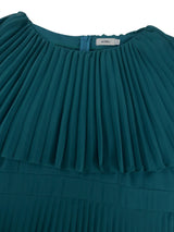 Curveins Plus Size Round Neck Short Cape Sleeve Elegant A-Line Maxi Dress