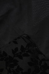 Curveins Plus Size Flattering V-Neck Cape Style Sleeveless Velvet Maxi Dress