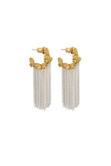 Curveinse Minimalist Metal Geometric Chain Tassel Earrings