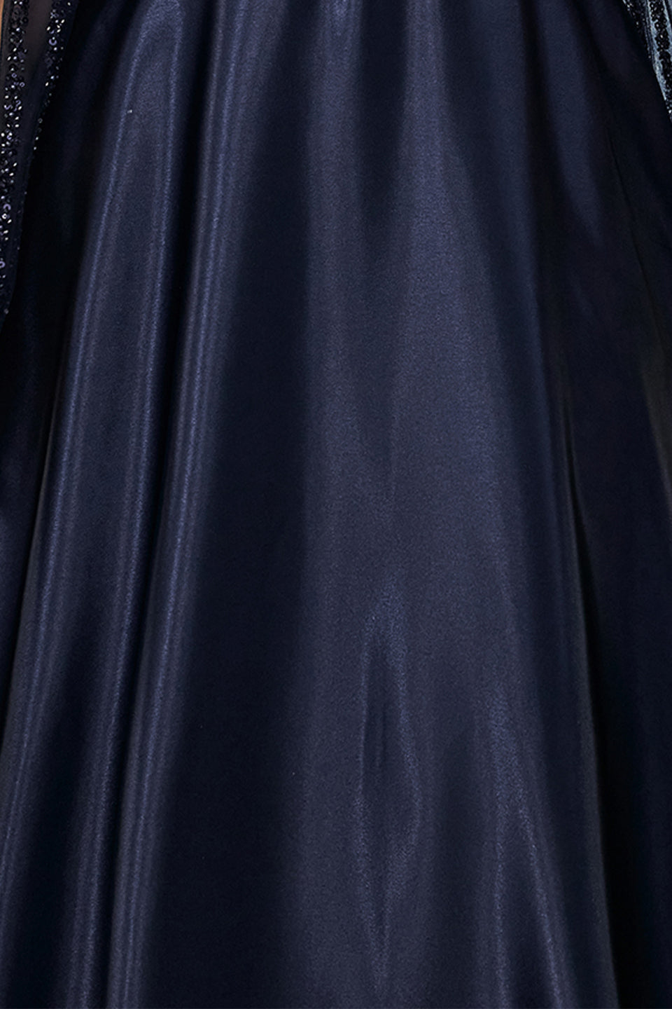 Curveins Plus Size Crew Neck Long Sleeve Sequin Panelled Elegant Evening Maxi Dress
