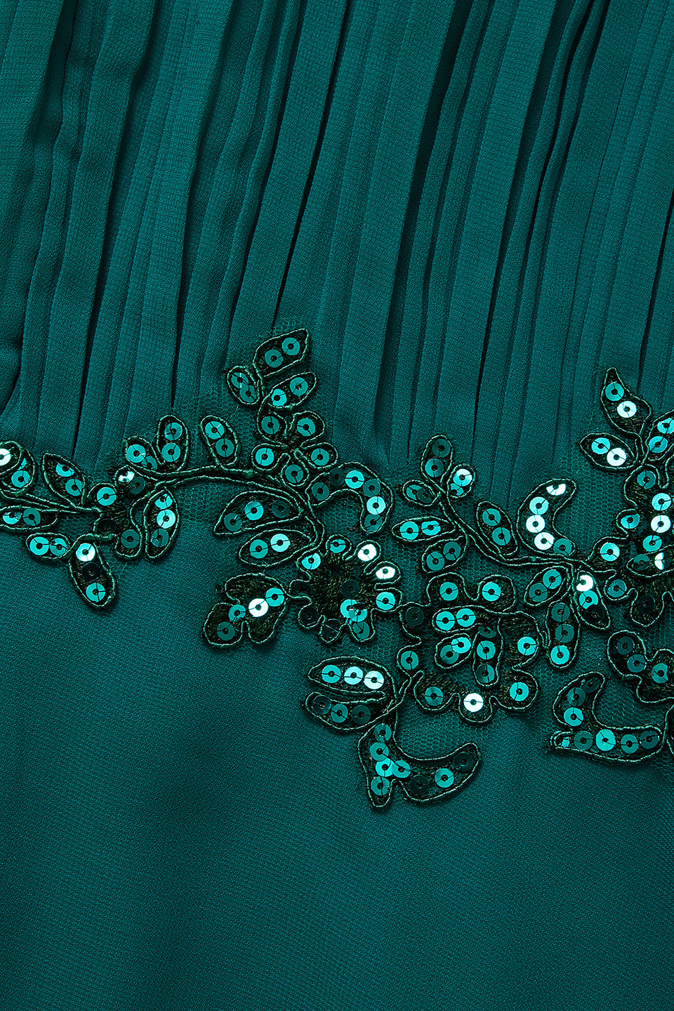 Curveins Plus Size Crew Neck Long Sleeve Pleated Midi Dress