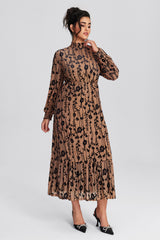 Curveins Plus Size Navy Blue Floral Velvet Maxi Dress