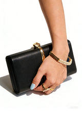 Curveins Elegant French Vintage Metal Chain Mini Bag