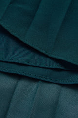 Curveins Plus Size Round Neck Short Cape Sleeve Elegant A-Line Maxi Dress