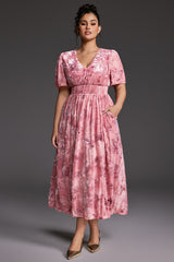 Curveins Plus Size Velvet Plain Maxi Dress