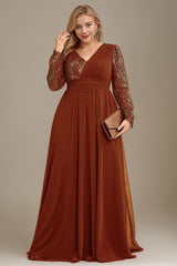Curveins Plus Size V-Neck Sequin Bodycon Maxi Dress
