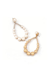 Curveins Dramatic-Rhinestone-Pearl Oversized-Teardrop-Hoop Earring