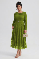 Curveins Plus Size Flowing Solid and Printed Panel Pleated Midi Skirt