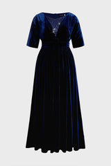 Curveins Plus Size Off-Shoulder One Side Tie Bodycon Maxi Dress