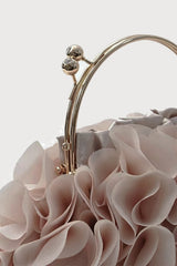 Curveinse Stylish Satin Evening Bag with Floral Details