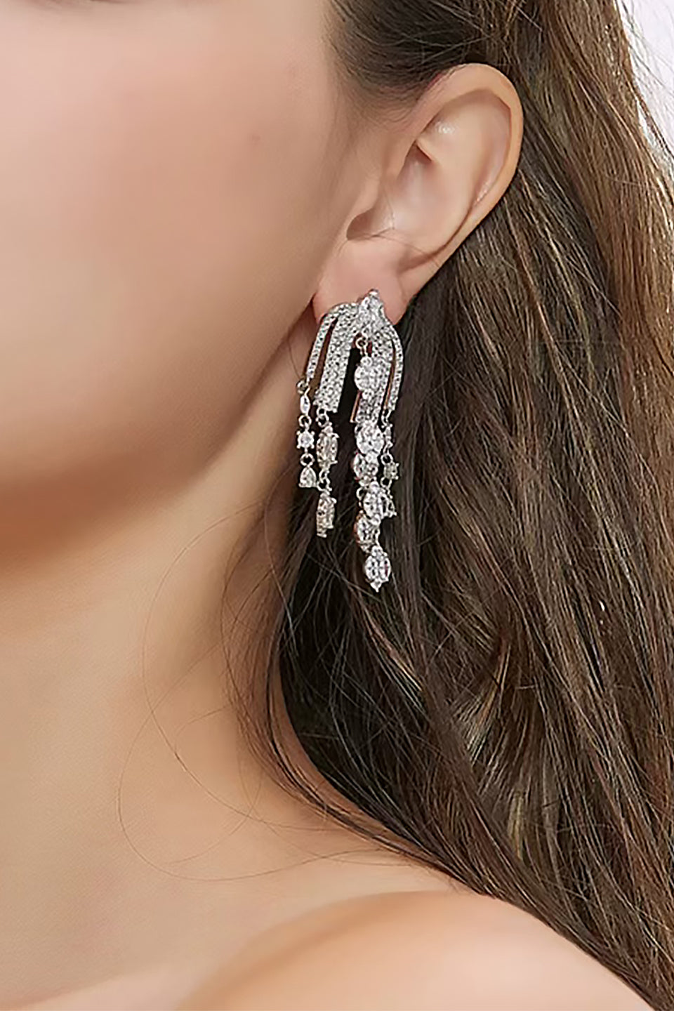 Curveins Tassel Zirconia Earrings