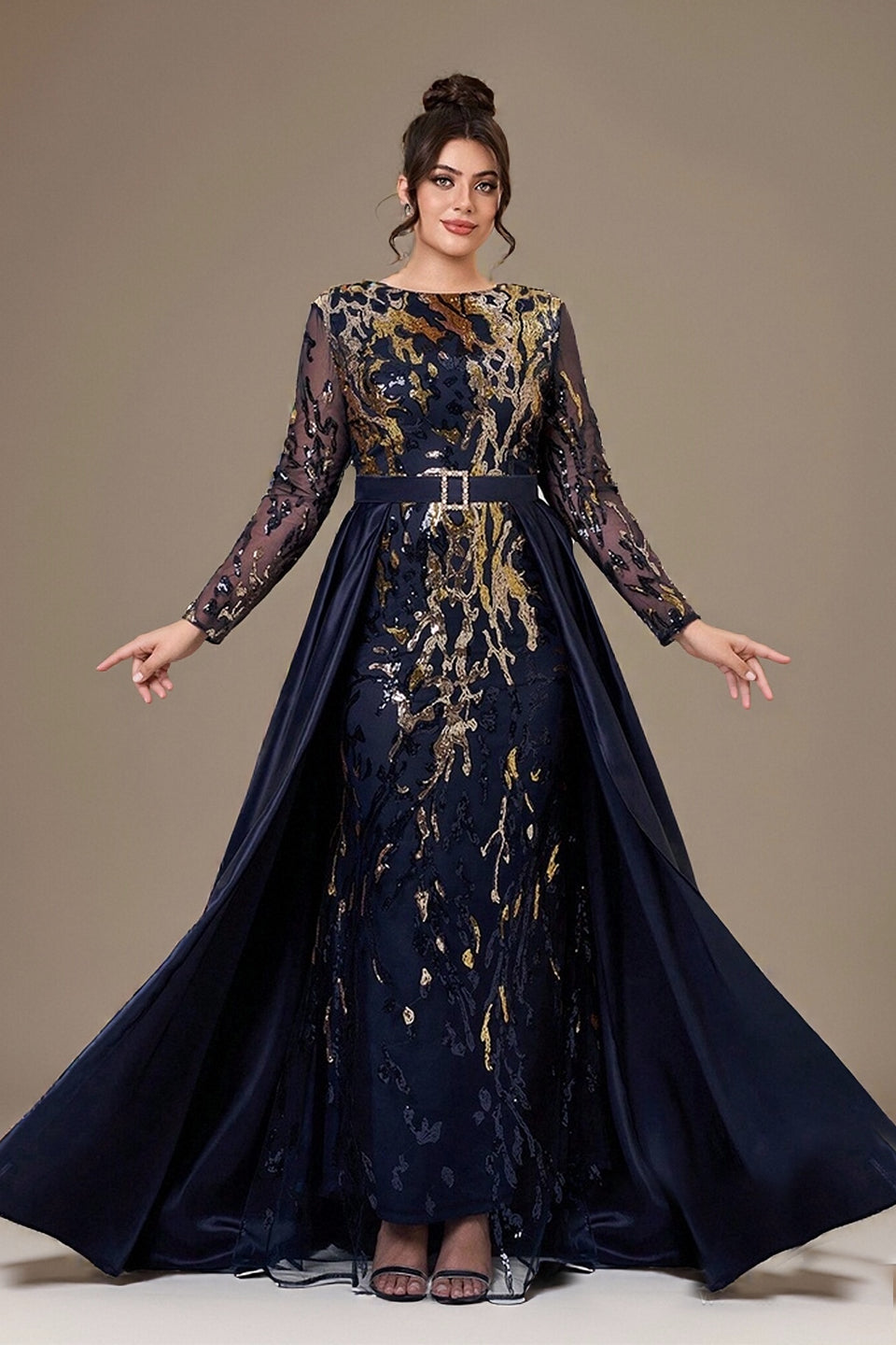 curve sequin dresses Ophelia Plus Size Emerald Green Sequin Evening Dress