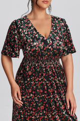 Plus Size Floral Dresses front4