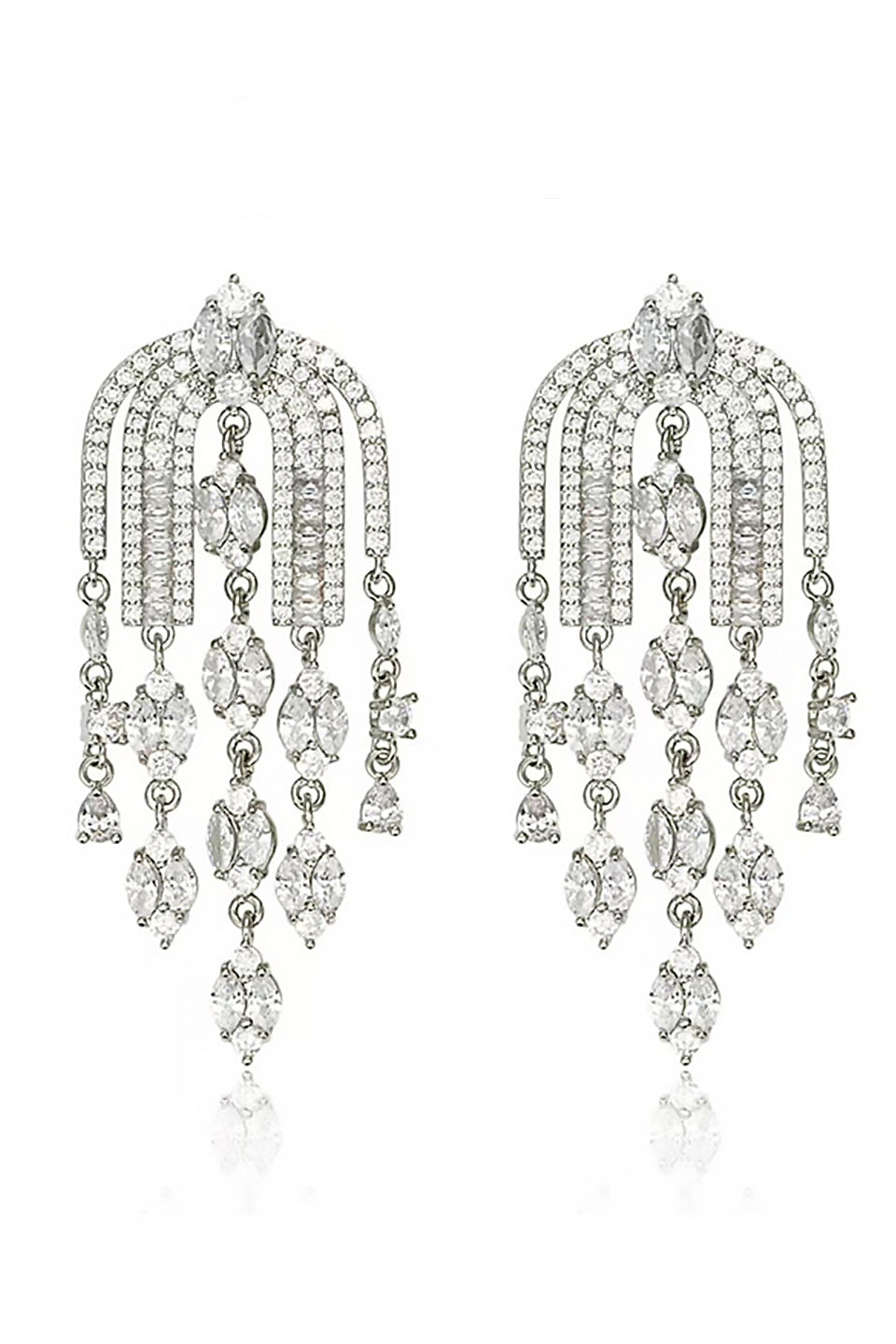 Curveins Tassel Zirconia Earrings