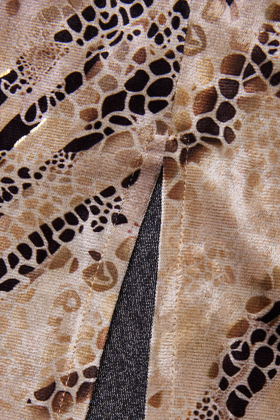 Curveins Plus Size Leopard Print Velvet Cami Slit Elegant Maxi Dress
