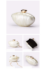 Curveins Trendy Bullet-Shaped Sleek Metallic Finish and Compact Design Evening Bag