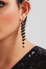 Curveins Black Fringe Earrings