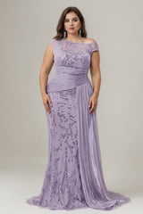 Curveins Plus Size One Shoulder Sleeveless Embroidered Sequin Patchwork Bodycon Maxi Dress