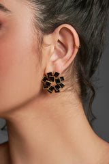 Curveins Glamorous Layered Rhinestone Stud Earrings