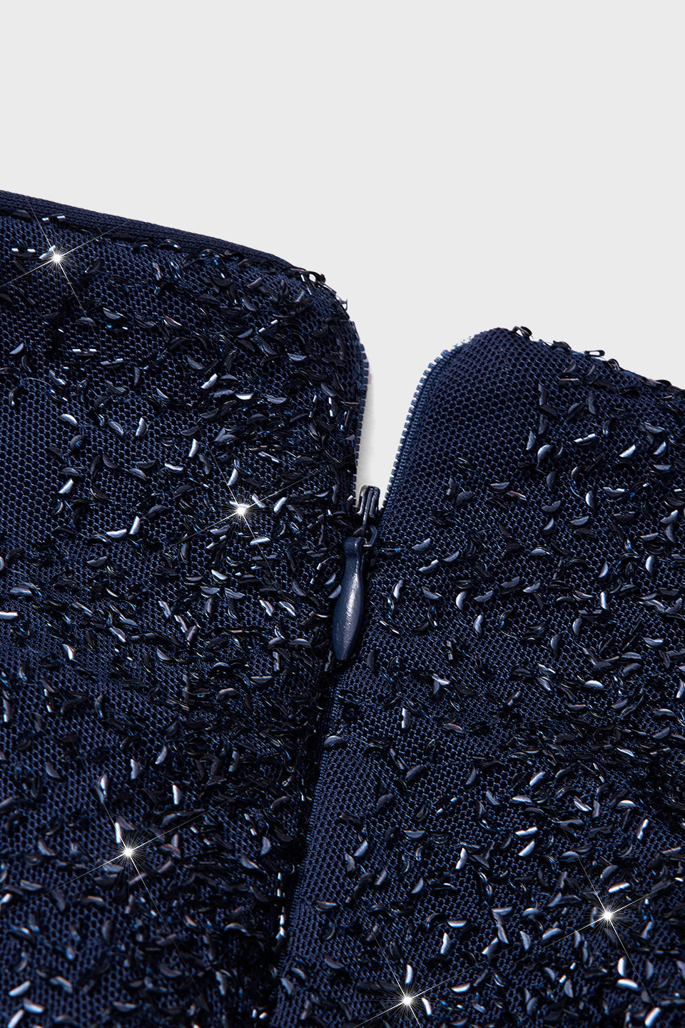 Curveins Plus Size V-Neck Sequin Balloon Sleeve Back-Slit Elegant Evening Maxi Dress