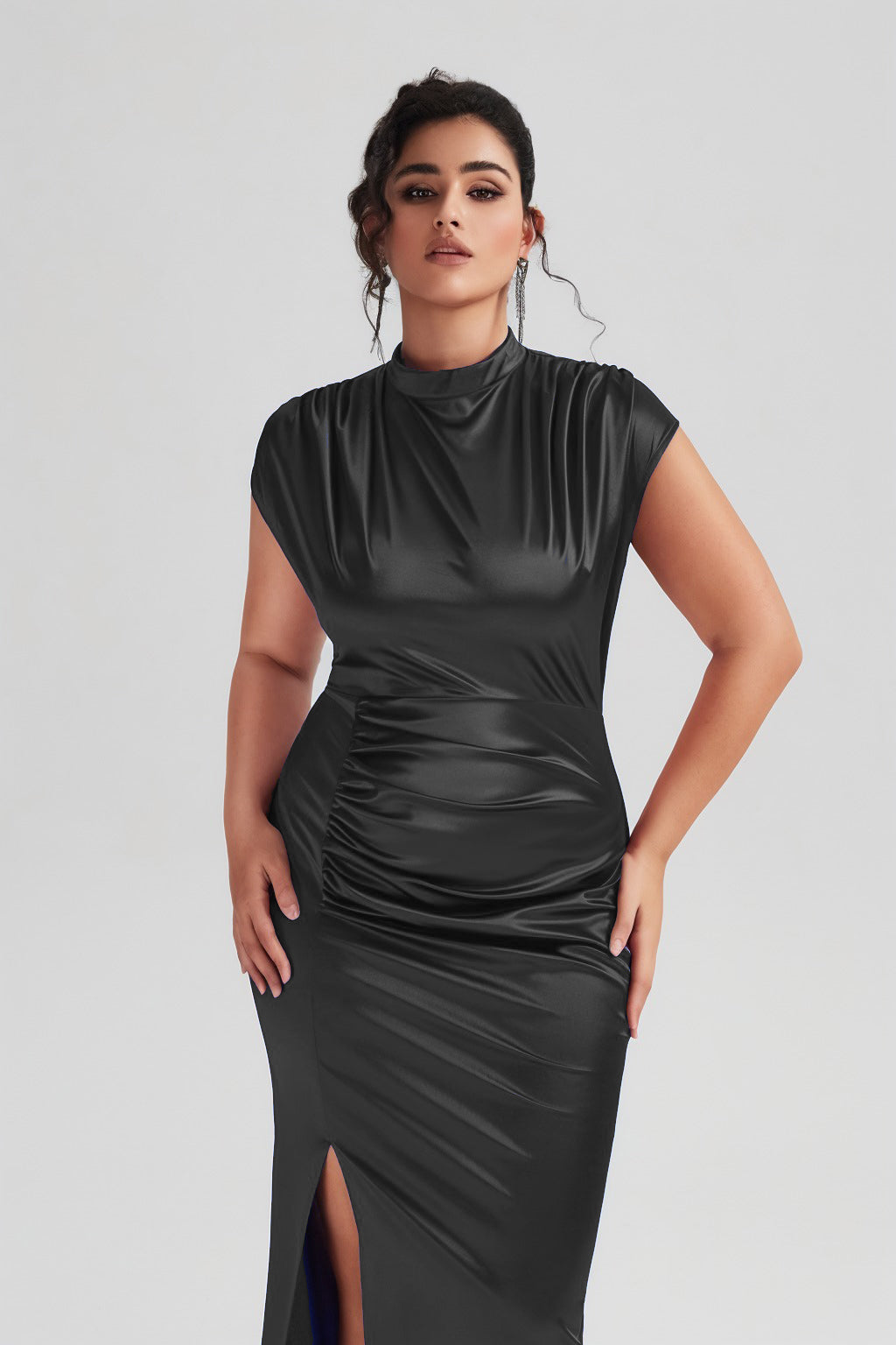 Plus Size Black Dresses front3