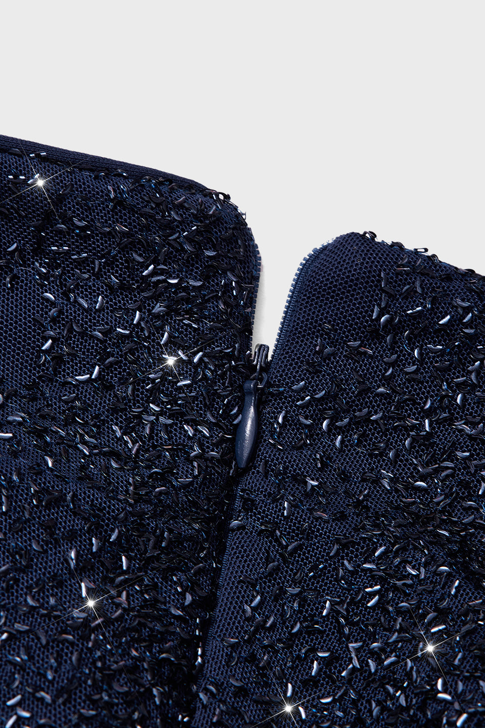 Curveins Plus Size V-Neck Sequin Balloon Sleeve Back-Slit Elegant Evening Maxi Dress