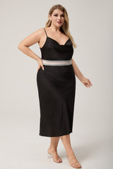 Curveins Plus Size Cami Nightdress with Waist Cut-Out Detail, Flirty White Summer Sleepwear