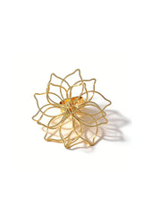 Curveins Delicate-Metal Floral-Filigree Ring