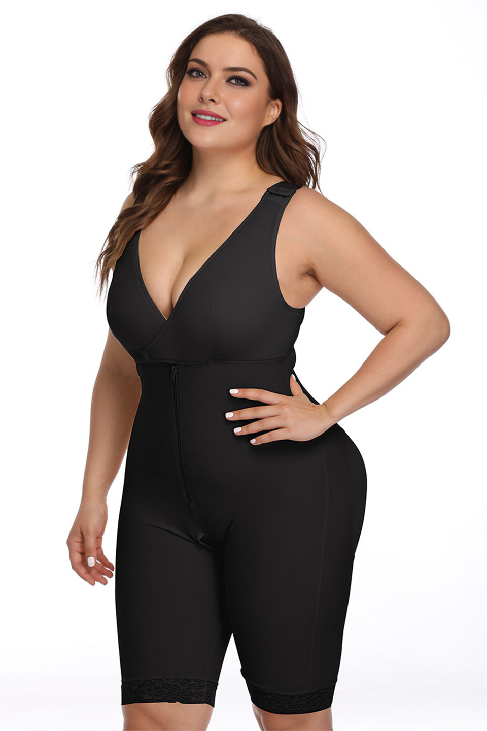 Curveins Plus Size High-Waist Lifting Full Body Shaper Tummy Control Bodysuit