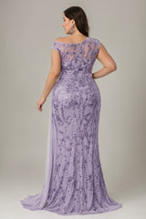 Curveins Plus Size One Shoulder Sleeveless Embroidered Sequin Patchwork Bodycon Maxi Dress