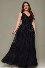 Curveins Plus Size V Neck Short Sleeve Ruched Waist Elegant Flowy Summer Maxi Dress